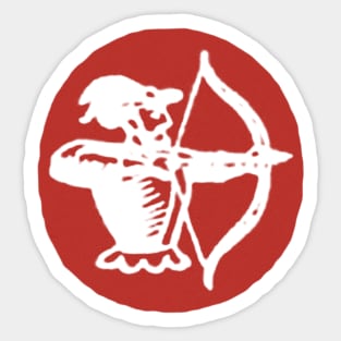 Archer (dark red) Sticker